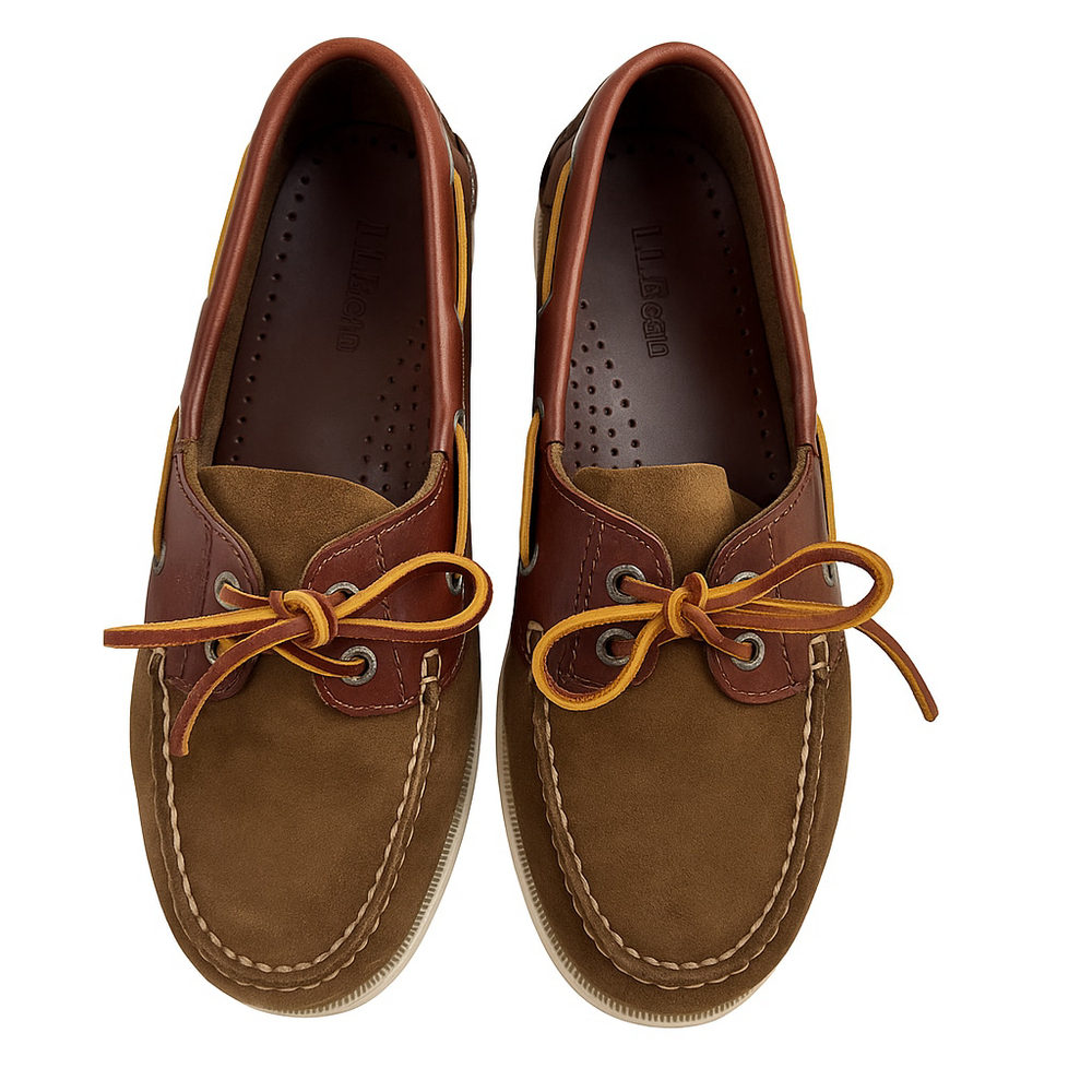 L.L. Bean Brown and Tan Boat Shoes